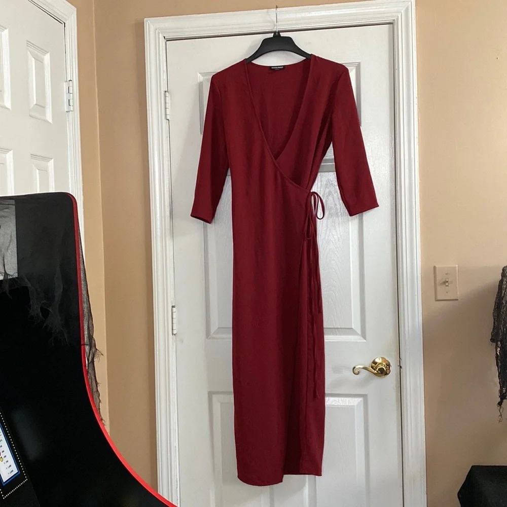 american apparel maxi dress American Apparel Women's Cotton 2x2 Long Sleeve Crewneck Dress, Black,  X-Small at Amazon Women's Clothing store